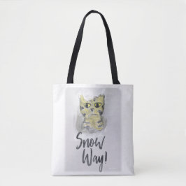 Bolsa Tote Slogan De Gato Pintado, Bonito E Divertido