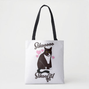 Bolsa Tote Slogan De Gato Tão Engraçado