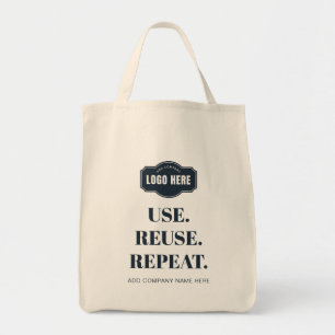 Bolsa Tote Slogan do logotipo da sua empresa e nome da empres