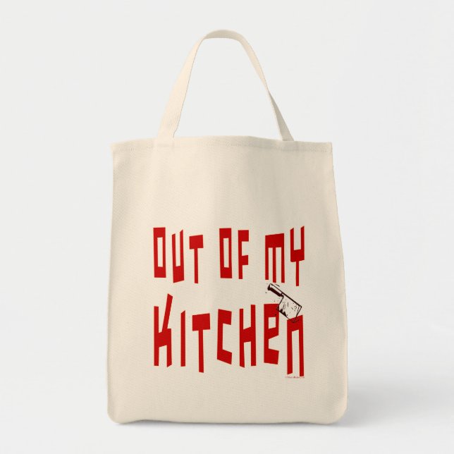 Bolsa Tote Slogan Tote Bag da Cozinha Engraçada (Frente)