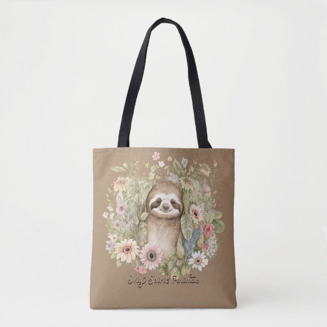 Bolsa Tote Sloth é o meu espírito (Frente)