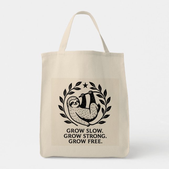 Bolsa Tote Sloth Tote Bag do Crescer Amor (Verso)