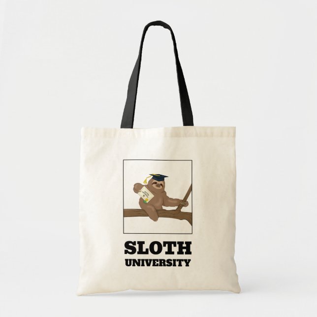 Bolsa Tote Sloth University Tote Bag (Frente)