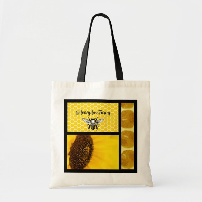 Bolsa Tote Small Apiary Hive Honey business Tote Bag (Frente)