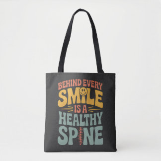Bolsa Tote Smile Healthy Spine Chiropractor Cote Design