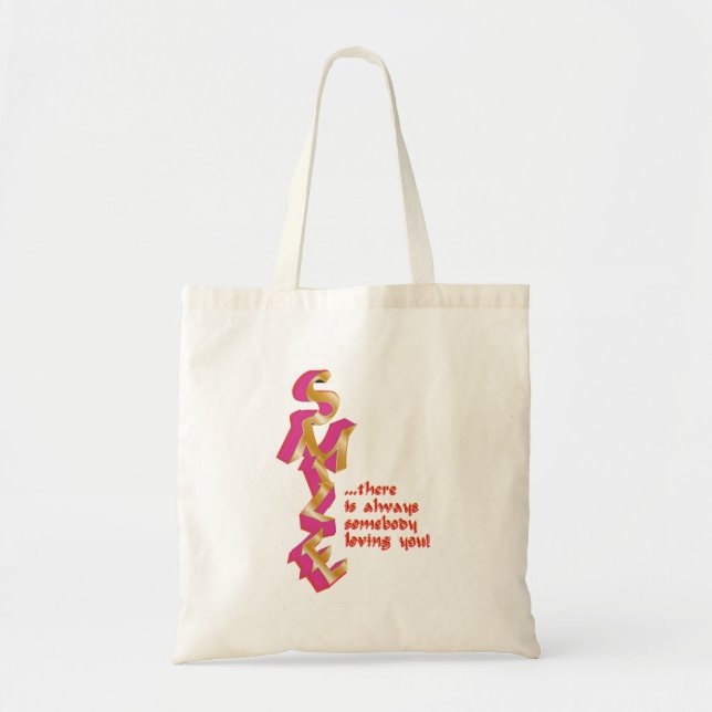 Bolsa Tote SMILE - Saco impresso (Frente)