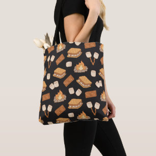 Bolsa Tote S'mores Antigo Acampamento Marshmallow Fogueira Ac