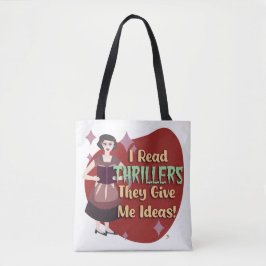 Bolsa Tote Snarky Thriller Genre Reader Leitor