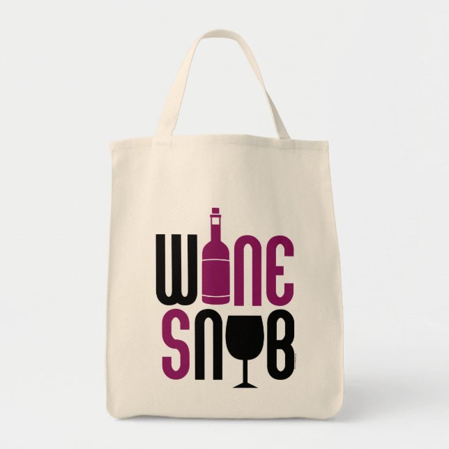 Bolsa Tote Snob de vinho (Frente)