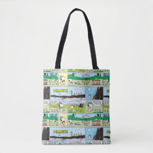 Bolsa Tote Snoopy e Amigos   Ir acampar