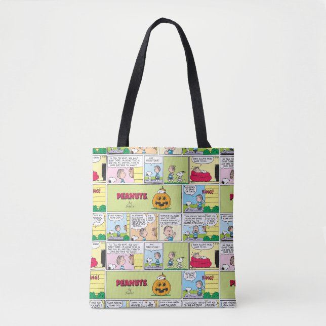 Bolsa Tote Snoopy & Linus | O Excelente Pumpkin News (Frente)