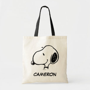 Bolsa Tote Snoopy Smile Giggle Laugh Adicione seu nome