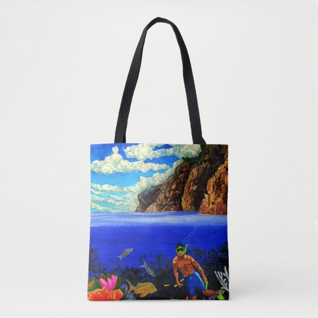 Bolsa Tote Snorkeling em Black Rock (Frente)