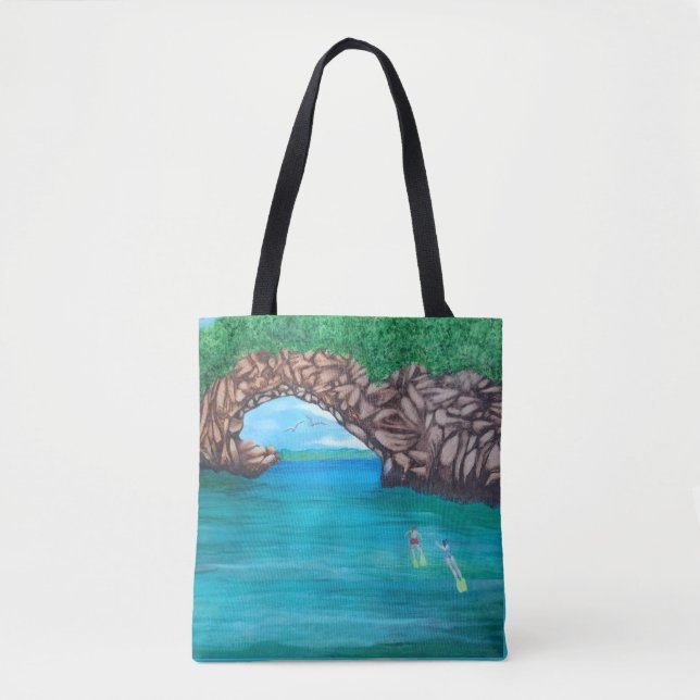 Bolsa Tote Snorkeling em Wonderland (Frente)