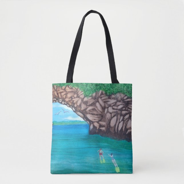 Bolsa Tote snorkeling no Paraíso (Frente)