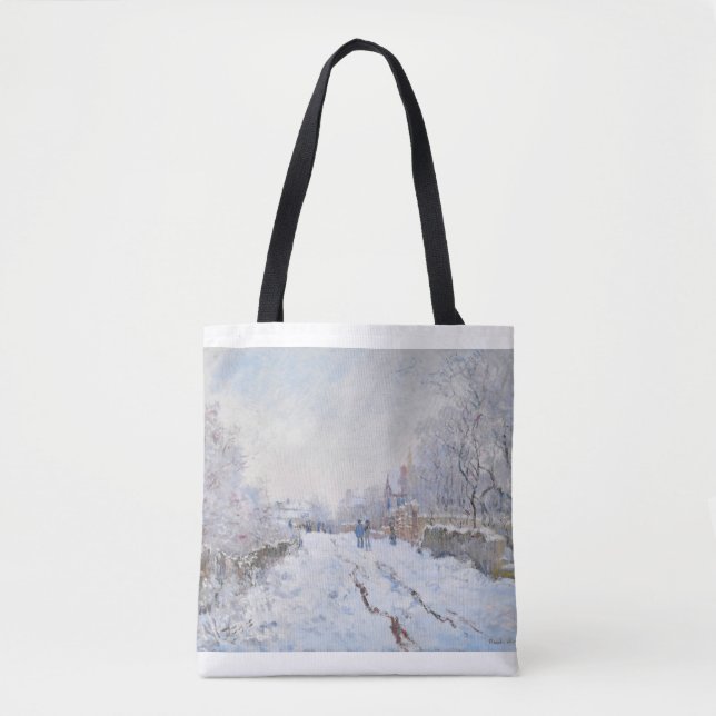 Bolsa Tote Snow at Argenteuil by Claude Monet (Frente)