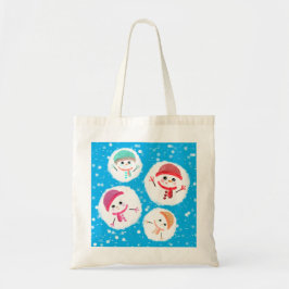 Bolsa Tote Snowball e Snowman Blue