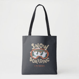 Bolsa Tote Snowboard É A Minha Terapia Engraçada Montanha Inv
