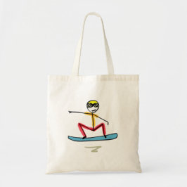 Bolsa Tote Snowboarding Stickman