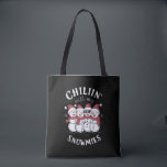 Bolsa Tote Snowman Christmas Chillin with My Snowmies Gift<br><div class="desc">Snowman Christmas Chillin with My Snowmies Gift</div>