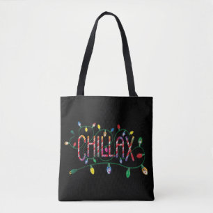 Bolsa Tote Snowman™ congelado   Luzes de férias "Chillax"
