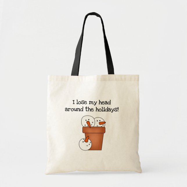 Bolsa Tote Snowman Humor T-shirts e presentes (Frente)