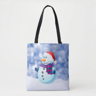 Bolsa Tote Snowman Winter Merry Christmas Snow