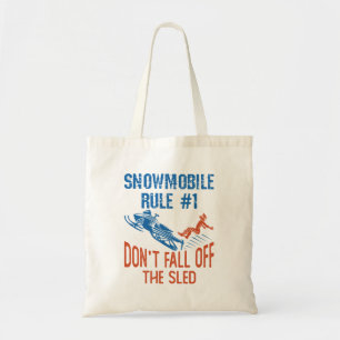 Bolsa Tote Snowmobile Rule Engraçado Não Caiam no Sled