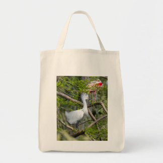 Bolsa Tote Snowy Egret e Roseate Spoon Tote Bag