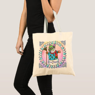 Bolsa Tote Snowy Lady Snowman sacos para totes
