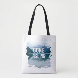 Bolsa Tote Snowy Mountain Lake Partiu a Pesca