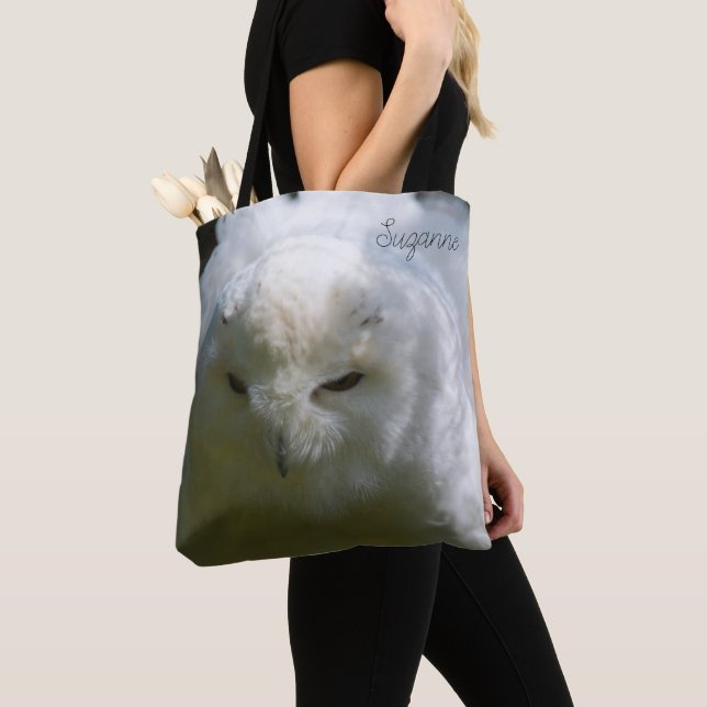 Bolsa Tote Snowy Owl (Close Up)