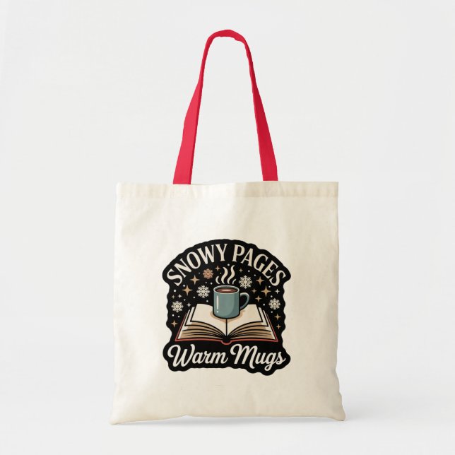 Bolsa Tote Snowy Pages Cozy Reading Tote (Frente)