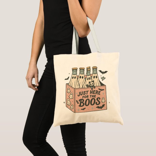 Bolsa Tote "Só Aqui Pelos Vaias" Halloween (Frente (produto))