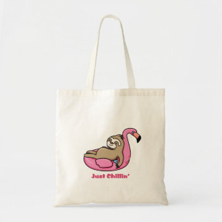 Bolsa Tote SÓ CHILLIN' - Lpreguiçoso e rosa Flamingo