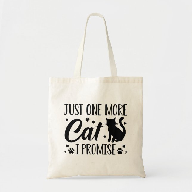Bolsa Tote Só Mais Um Gato Que Prometo (Frente)