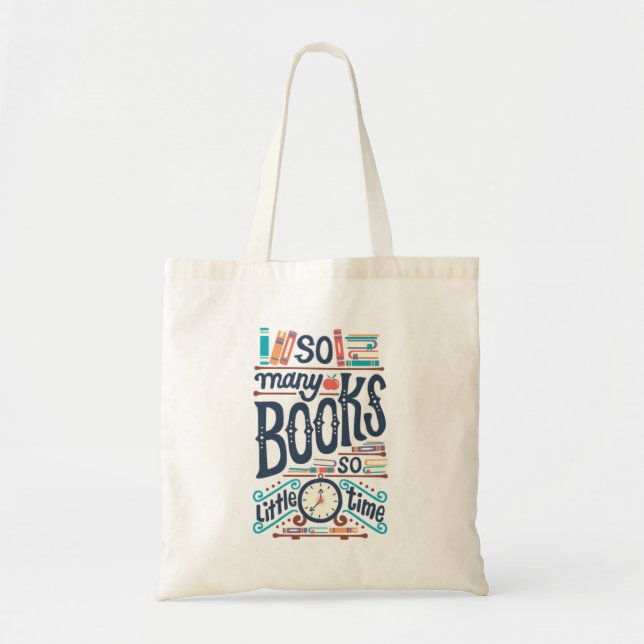 Bolsa Tote So many books so little time (Frente)