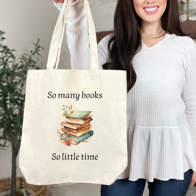Bolsa Tote So many books, so little time tote bag (Criador carregado)