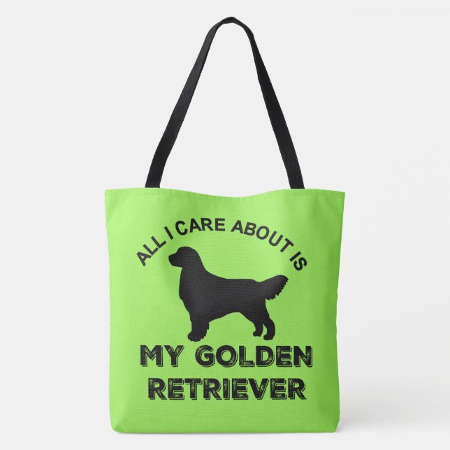 Bolsa Tote Só Me Preocupo Com Meu Ouro Retriever Silhout (Verso)