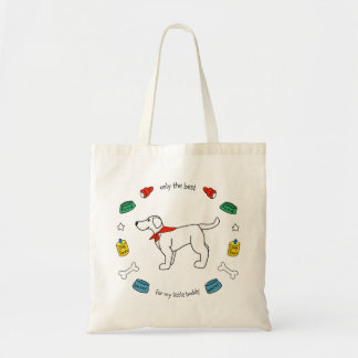 Bolsa Tote "Só o Melhor para o Meu Pequeno Amigo" Cão de Serv