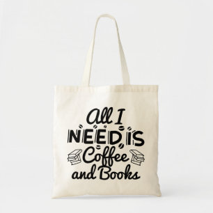 Bolsa Tote Só Preciso De Café E Livros.