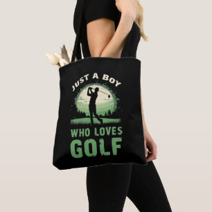 Bolsa Tote Só um rapaz que ama o Golf Club Golfer Golfing Kid