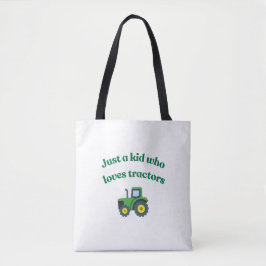 Bolsa Tote Só uma criança que ama tratores - t-shirt infantil