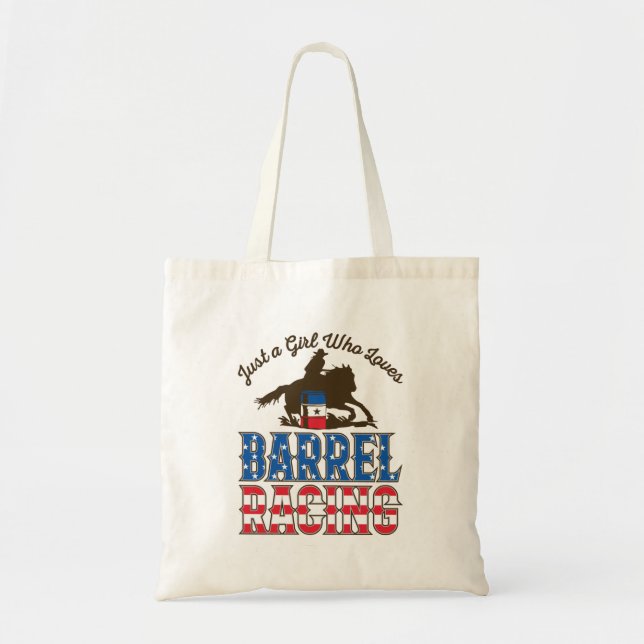 Bolsa Tote Só uma garota que ama a corrida de barris (Frente)