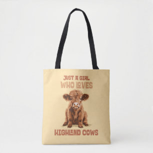 Bolsa Tote Só uma garota que ama as vacas da Highland