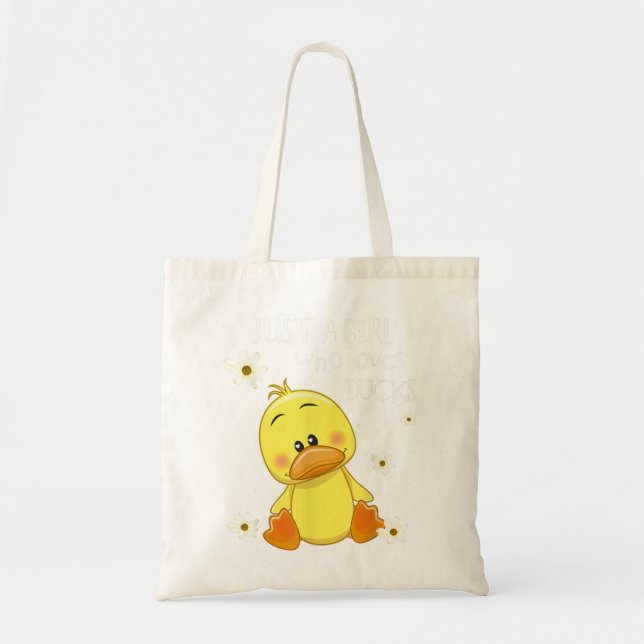 Bolsa Tote Só uma garota que ama patos - Pato bonito, dono (Frente)