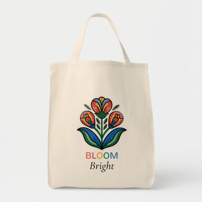 Bolsa Tote Só Vibrações Positivas-Flor (Frente)
