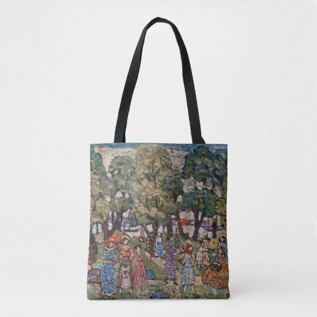 Bolsa Tote Sob as Árvores por Maurice Prendergast, Arte Fina (Frente)