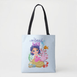 Bolsa Tote Sob o mar, a Sereia foi personalizada