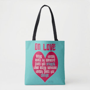 Bolsa Tote Sobre o adorado Design do coração romântico